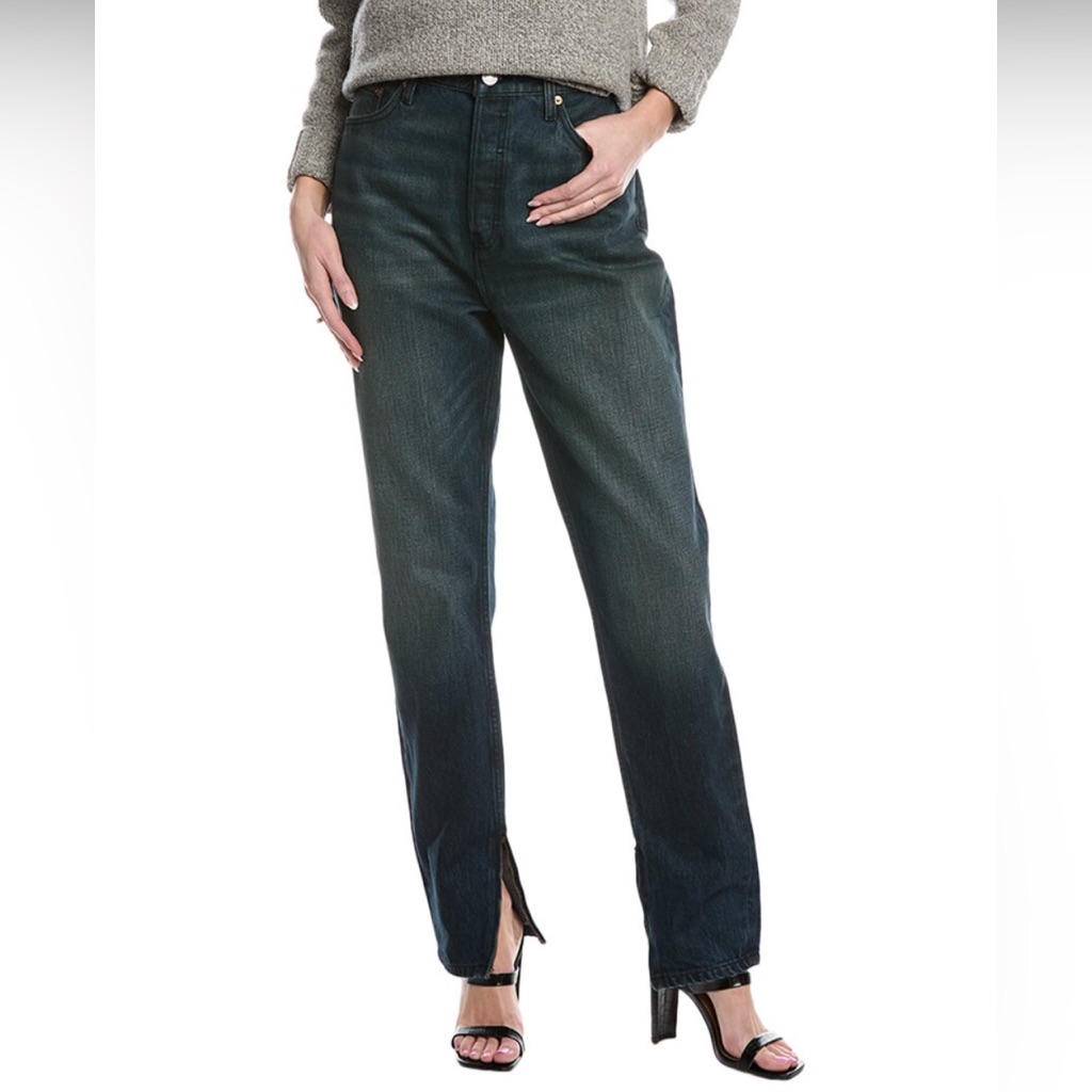 Nwot Re/Done Super High Drainpipe Jeans In Midnight Wash